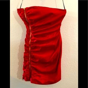 Calvin Klein Red strapless cocktail dress 6